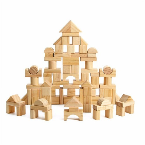 educational wooden building blocks